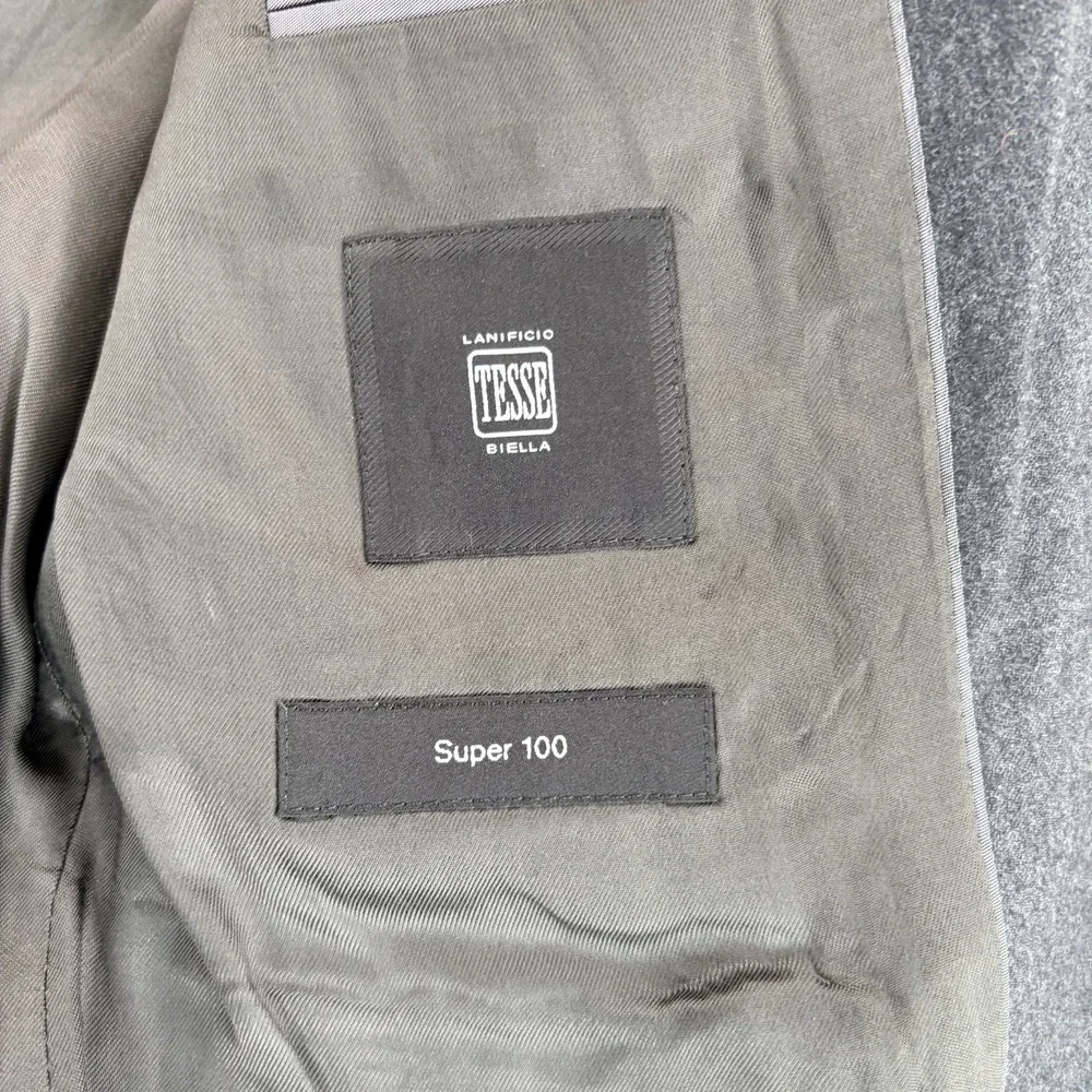 Hugo Boss Sport Coat Blazer in Grey Lanificio Tesse Biella Wool Men 38R Desinger